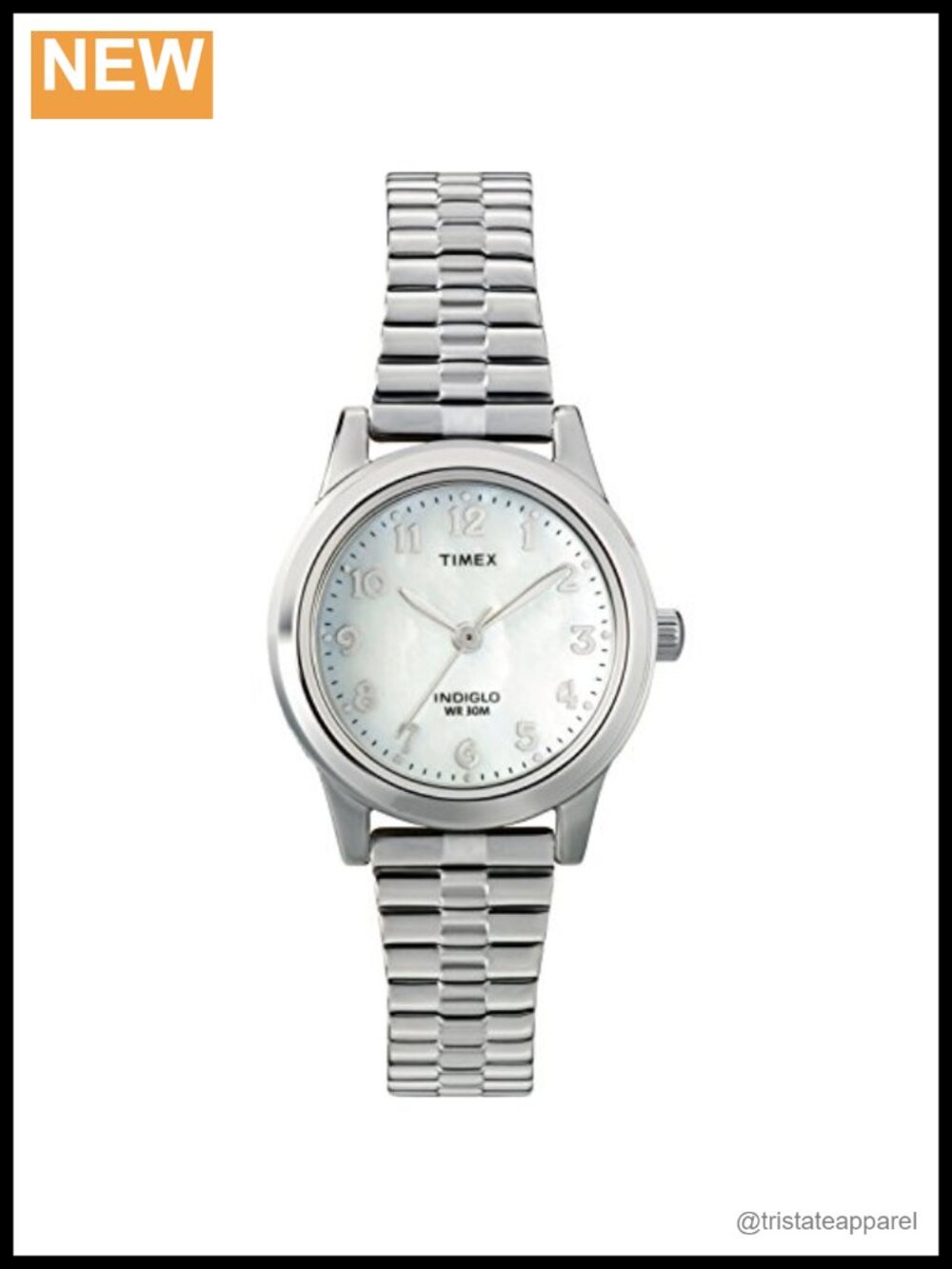 Timex Essex Ave 25mm Watch Mother of Pearl Dial Indiglo Light